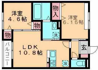 シャトーヒルズ【1階】の間取り