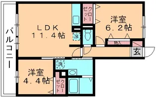 リヴェール星久喜【3階】の間取り
