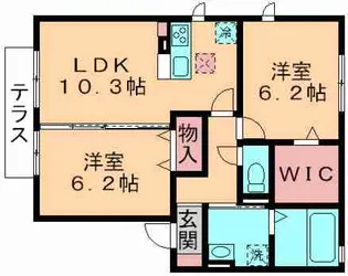 バードネイチャー D棟【1階】の間取り