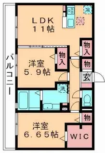 アイチ8 A棟【1階】の間取り
