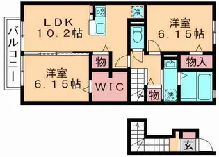アイチ8 B棟【2階】の間取り