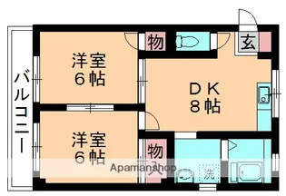 リシェス高品【301号室】の間取り