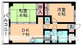 メゾンリヴィエール道場北【205号室】の間取り