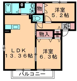 エバーグリーン 八番館【1階】の間取り
