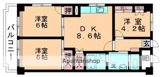 プラトー都賀【301号室】の間取り