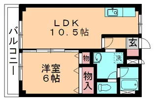 パークサイド・ウインド【102号室】の間取り