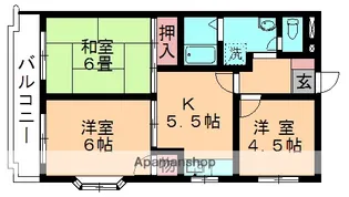 第2めおとハイツ【305号室】の間取り