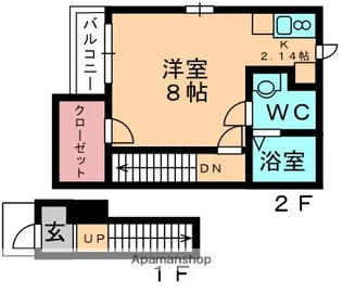 カーサ・ソレイユ【2階】の間取り