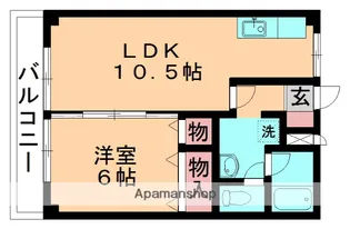 シャイン城の下Ⅱ【2階】の間取り