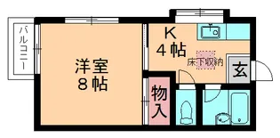 もくれんハイツ【1階】の間取り