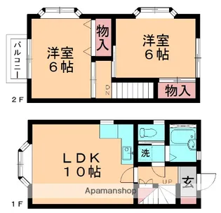 千葉県千葉市中央区祐光1丁目【テラスハウス】の間取り