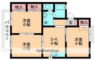 グローリィ弐番館【203号室】の間取り