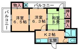 ラ・フォンテ都町【3階】の間取り