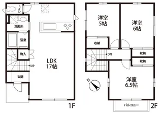 千葉県千葉市中央区都町1丁目【一戸建】の間取り