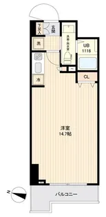 SIDE ONE【11階】の間取り