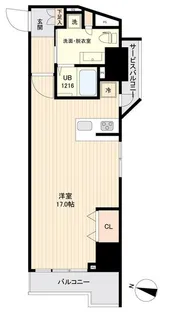 SIDE ONE【0807号室】の間取り