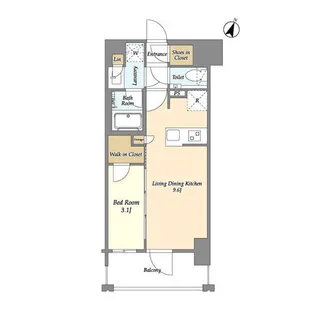 プライマル千葉駅前【8階】の間取り