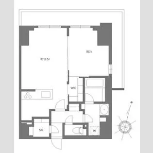プライムメゾン千葉新町【9階】の間取り