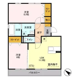 スプリングフォレスト A【3階】の間取り