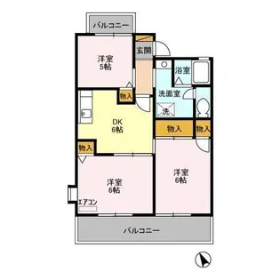 グランドサン 壱弐参伍番館【2階】の間取り