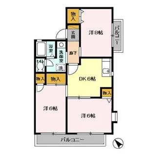 グランドサン 壱弐参伍番館【1階】の間取り