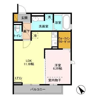 カーサ L【3階】の間取り