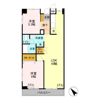 シャインクロコ【1階】の間取り