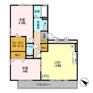 IS・若葉 AB【2階】の間取り