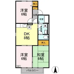プリシェール大森【1階】の間取り
