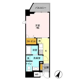 16TH ワンシックス【4階】の間取り