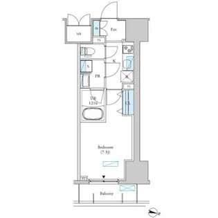 ロイジェントパークス千葉中央【7階】の間取り
