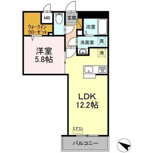 アーバンシャトー千葉中央【8階】の間取り