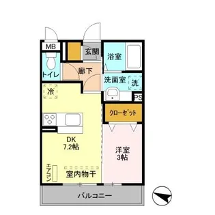 エヴァーラスティング千葉【3階】の間取り