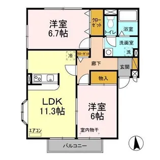 パレアージュ CDEFG【2階】の間取り
