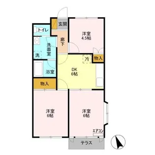 ブルーパレス【1階】の間取り