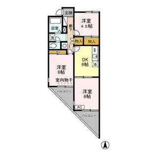 ヴューラーみつわ台 ABCD【2階】の間取り