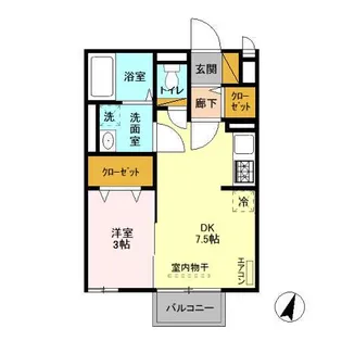 グランモア登戸 壱番館【2階】の間取り