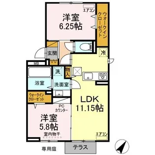 リビングタウン春日【1階】の間取り