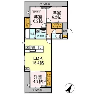 ガーベラ・グレイス【3階】の間取り