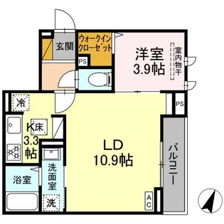 Dーカヴェリ本千葉【1階】の間取り