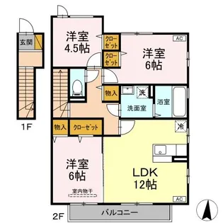 ソレアード【2階】の間取り