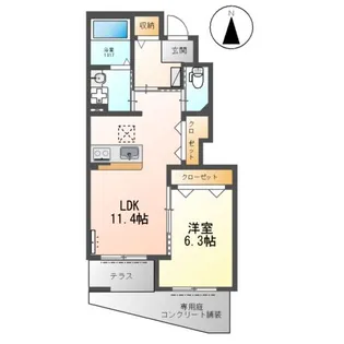 LULU AINA(ルルアイナ)【1階】の間取り