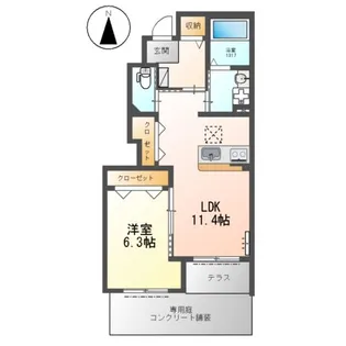 LULU AINA(ルルアイナ)【1階】の間取り