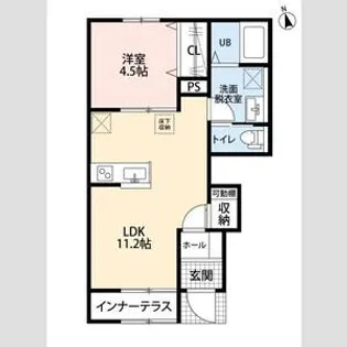リーブルファイン若葉桜木【1階】の間取り