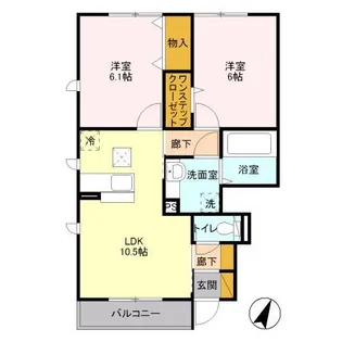 ビューテラス【1階】の間取り