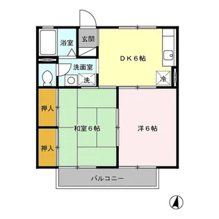 カーサ旭【2階】の間取り
