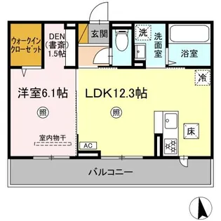 ランギロア【1階】の間取り