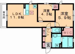エスポワール【1階】の間取り