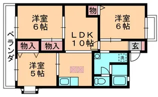 グランドサン 六番館【1階】の間取り