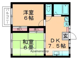 ハイドゥエル【202号室】の間取り